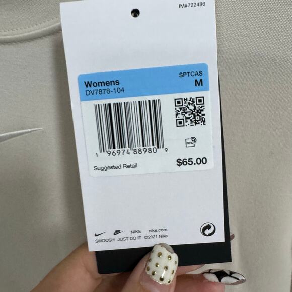 NWT Nike Essential Tight Midi Dress in Natural - Picture 6 of 6